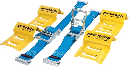 Vista 6 de Erickson Kit de amarre de cuña de rueda - Ajuste E ranurado simple, 2 pulgadas x 6.5 pies Se adapta a neumáticos de 10 a 30 pulgadas, correas