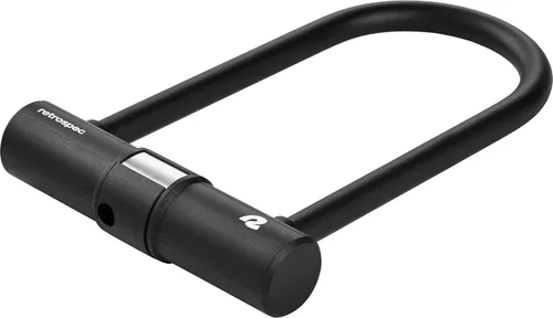 Vista 2 de Retrospec Lookout - Cerradura para bicicleta con bloqueo en U con cable de seguridad de 4 pies, cerradura de bicicleta antirrobo resistente