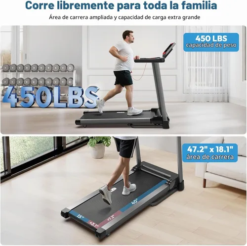 Vista 2 de CIIHI Treadmill with Auto Incline - 450 LBS Capacity Treadmill for Home Gym