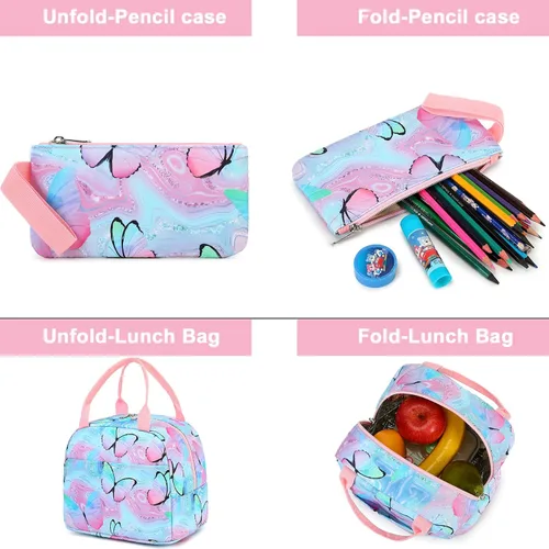 Vista 4 de CAMTOP Mochila escolar para niños, niñas y niños con lonchera para jardín de infantes y primaria, juego de bolsa de libros para edades de 4 a 10 años