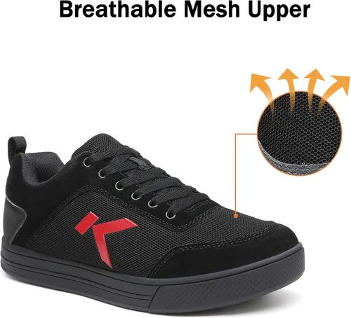 Vista 4 de Zapatos de ciclismo de montaña para hombre con pedales planos adecuados para montar en montaña, ciclismo y viajes