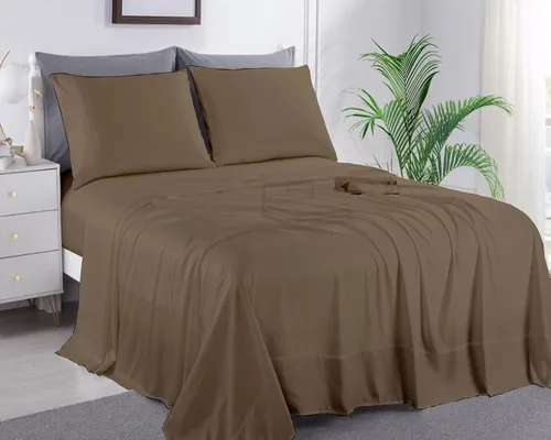 Vista 22 de Cottington Lane Juego de sábanas de 4 piezas tamaño individual, ropa de cama de microfibra ultra suave con bolsillo profundo de 16 pulgadas