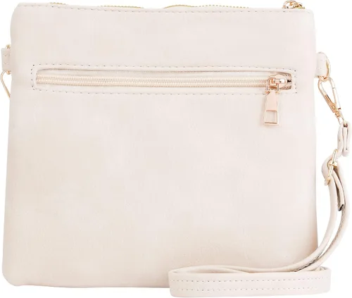 Vista 4 de DELUXITY Bolso cruzado de doble cremallera con múltiples bolsillos y función esencial para mujer
