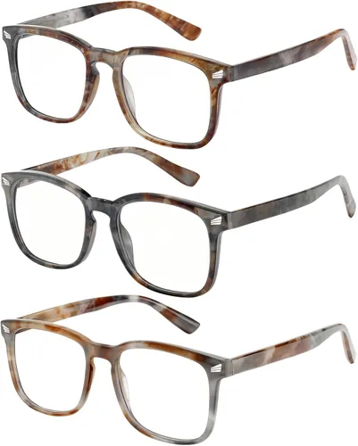 Vista 30 de Lentes de luz azul para mujeres y hombres 99% de bloqueo de luz azul para computadora, juegos, televisión, pantalla de teléfono, marco cuadrado