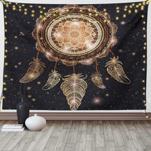 Vista 200 de Ambesonne Tapiz de arte afro, hombre negro fuerte con una corona de trazos impresión de pintura moderna, decoración de tela para colgar en la pared