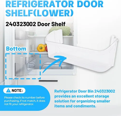 Vista 2 de HECASA 240323002 Estante de puerta de refrigerador (inferior) compatible con Frigidaire Kenmore refrigerador AP2116106 891287 AH430207 EA430207