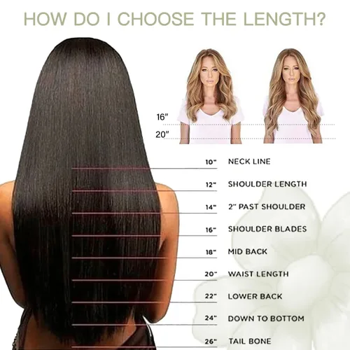 Vista 6 de Senmy Extensiones de cabello humano con alambre de pez marrón, 14 pulgadas, extensiones de cabello humano Remy, 2.82 oz, extensiones de cabello
