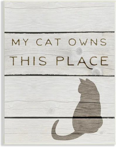 Vista 8 de Stupell Industries My Cat Owns This Place - Lienzo decorativo de gran