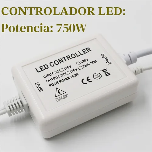 Vista 2 de Adaptador de fuente de alimentación con receptor IR+23 teclas de control remoto para 360° LED NEON Light (16.4 ft-65.6 ft)