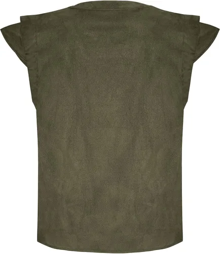 Vista 3 de Chaleco de pirata, disfraz renacentista para hombre, chaleco medieval de pirata, chaleco tipo túnica vikinga