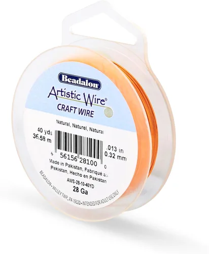 Vista 127 de Artistic Wire, Alambre de cobre de color chapado en plata de calibre 18, resistente al deslustre, amatista, 20 pies