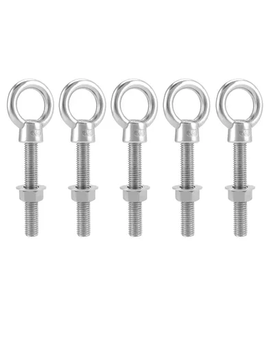 Vista 17 de QWORK Cáncamos roscados, paquete de 5, 3/4" x 4" tornillos de acero inoxidable de grado marino para hombro