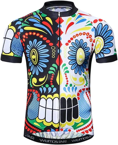 Vista 2 de Weimostar - Maillot de ciclismo para hombre, manga corta, con bolsillos, transpirable