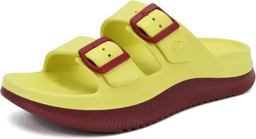 Vista 12 de ONCAI Womens Recovery Sandals with Arch Support Plantar Fasciitis Orthotic Adjustable Buckle Open Toe Thick Cushion Outdoor Girls Sport Slides