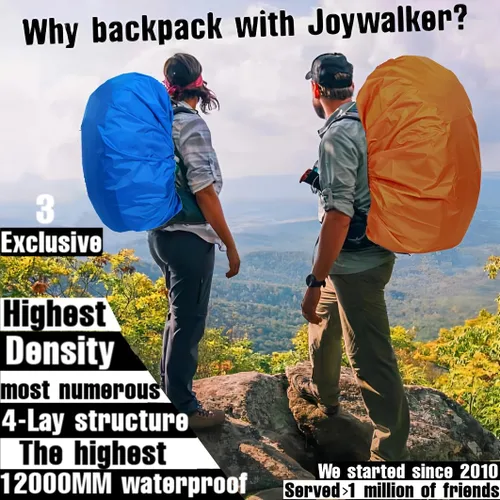 Vista 2 de Joy Walker Funda impermeable para mochila a prueba de lluvia, 12000mm ultra impermeable, capas multicapa ultra resistentes mejoradas, correa