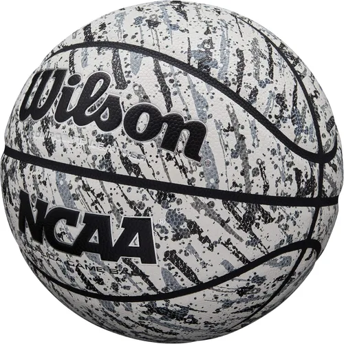 Vista 3 de Wilson NCAA Replica Splatter Basketball - Tamaño 7 - 29.5 pulgadas, negro/blanco