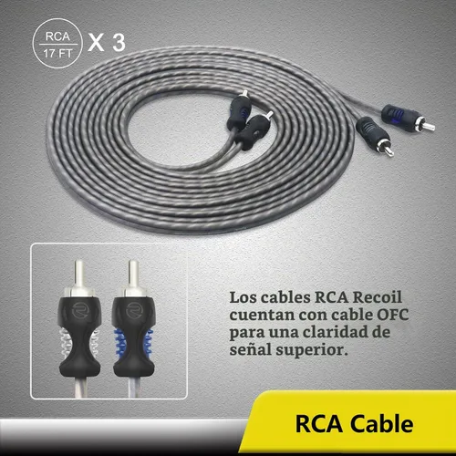Vista 6 de Recoil RCK0D1/0 Gauge Car Audio Dual Amplificadores CCA Kit de instalación de cableado Verdadero con cable RCA OFC