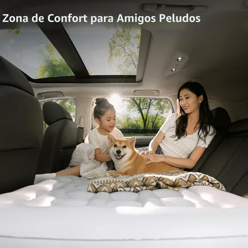 Vista 7 de Colchón inflable de aire para asiento trasero, ajuste universal SUV