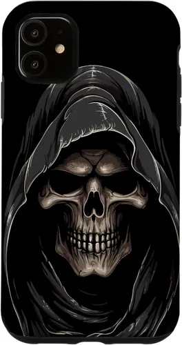 Vista 8 de Carcasa con capucha de fantasma de calavera para iPhone 17
