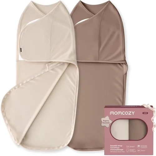 Vista 12 de Momcozy - Pañales para recién nacidos, con cierre silencioso para bebés de 0 a 3 meses Saco de dormir apto para nuevos padres, reduce el reflejo