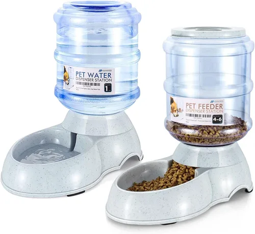 Vista 11 de Bol para mascotas con sistema dispensador automático y almacenamiento de alimento seco, de Flexzion Self-Replenishing Dry Food Station with