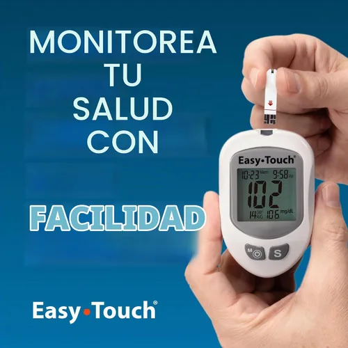 Vista 8 de EasyTouch Sistema de monitoreo de glucosa con 3.3 ft, 10 lancetas giratorias, 1 dispositivo de punción Medidor rápido, preciso y fácil de usar