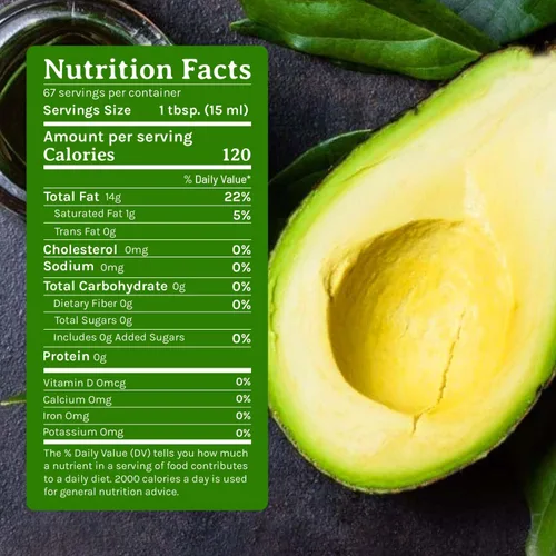 Vista 2 de De La Rosa Aceite de aguacate 100% puro, Kosher para Pascua, vegano, sin OMG y sin gluten, ideal para cocinar con alto punto de humo, primer aceite