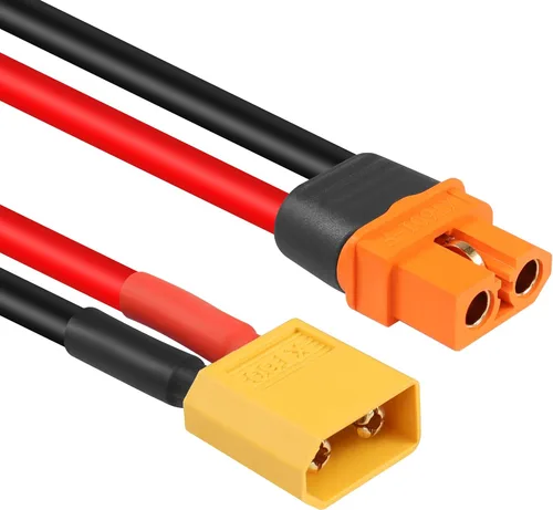 Vista 7 de GELRHONR XT60i Cable de extensión 1M, XT60 macho a XT60i hembra Cable conector 12AWG Cable de silicio, para Ebike, cargador de batería Lipo de coche