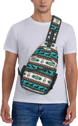 Vista 6 de Mochila ligera para el pecho, mochila cruzada para hombres y mujeres, linda mochila para gimnasio, deportes, viajes, senderismo