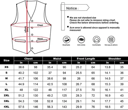Vista 5 de Chalecos de tweed para hombre envejecidos de caza, chalecos de espiga para boda, retro, casual, lana, negocios, XS-4XL