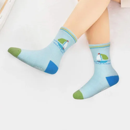 Vista 8 de Calcetines antideslizantes para niños pequeños con agarre 12 pares de calcetines antideslizantes para niños y niñas para niños de 1 a 7 años