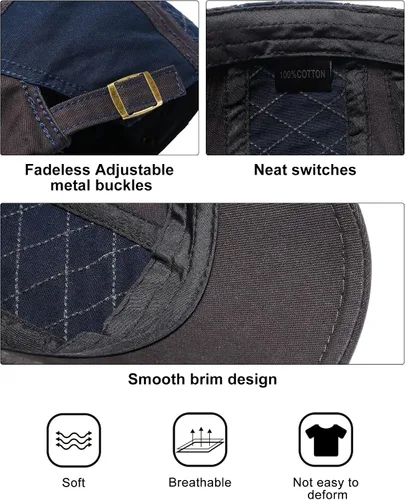 Vista 2 de Zhanmai 4 sombreros de Newsboy para hombre, gorra de verano para hombre, gorra de periódico plana para hombre, gorra de caza de periódicos