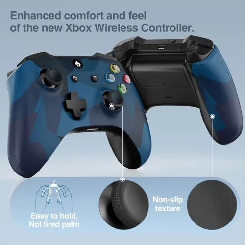 Vista 2 de Controlador inalámbrico para Xbox One, Xbox Series X&S, Xbox One X&S, consola de PC con ventana, gamepads inalámbricos Xbox con conector