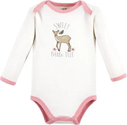 Vista 6 de Touched by Nature baby-girls Organic Cotton Long-sleeve Bodysuits