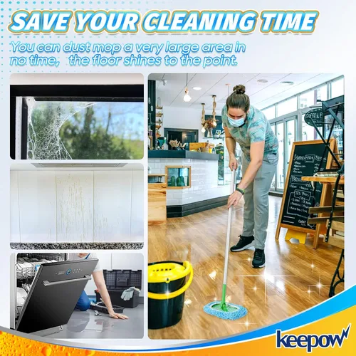 Vista 6 de Recambio de almohadillas húmedas compatible con trapeador Swiffer Sweeper y Paquete de 6