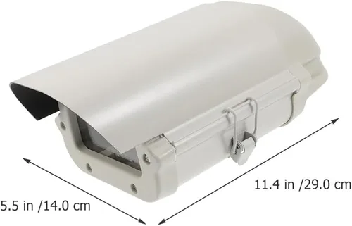 Vista 2 de OSALADI Cubierta de lluvia para cámara al aire libre, impermeable, a prueba de polvo, carcasa de aluminio resistente, funda protectora