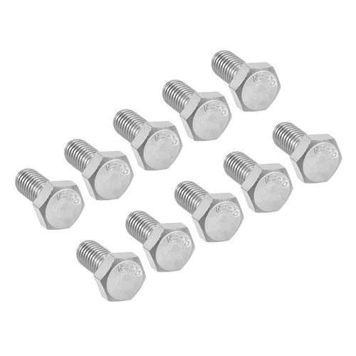 Vista 18 de 10 tornillos hexagonales M6 M6-0.039 x 1.575 in UNC Tornillos de cabeza hexagonal A2-70 (304) de acero inoxidable totalmente roscados, totalmente