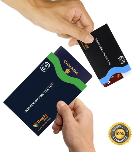 Vista 26 de Fundas de bloqueo RFID para pasaporte y tarjetas de crédito, Blanco, Blanco - 15 piezas