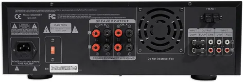 Vista 3 de Technical Pro MM3000 amplificador y mezclador para karaoke impulsado por BlueTooth, SD, USB