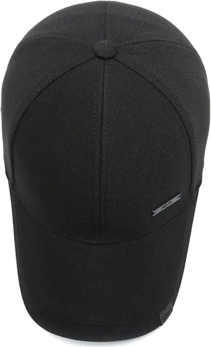 Vista 7 de Sombrero vintage de algodón para papá con picos de doble capa ajustable, gorra de béisbol de moda para hombre