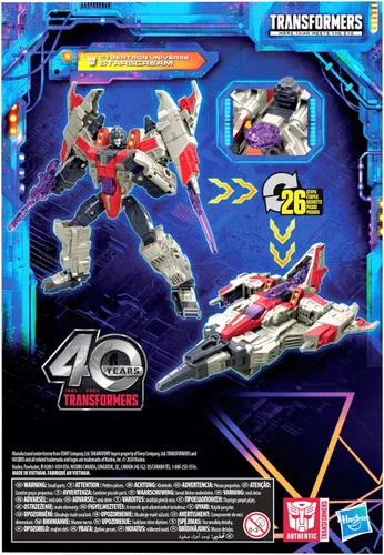 Vista 10 de Transformers Legacy United Voyager Class Cybertron Universe Starscream, figura de acción convertible de 7 pulgadas, para niños de 8 años en adelante