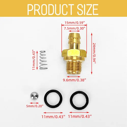 Vista 2 de Kit de inyector químico para lavadora a presión, kit de inyector de jabón compatible con 190593GS 190635GS 203640GS (2 unidades)