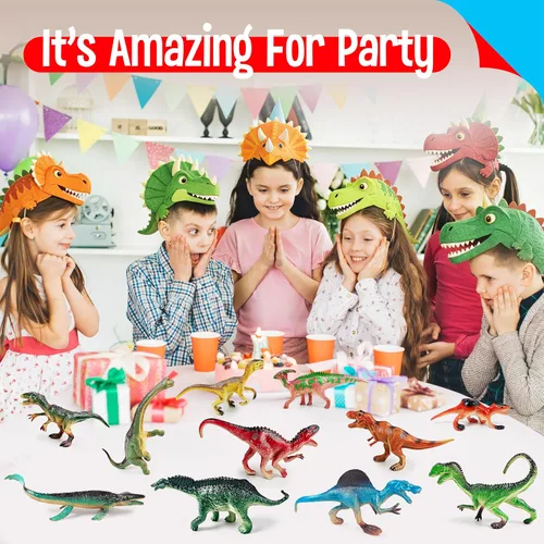 Vista 5 de 12 juguetes de dinosaurio para niños, figuras de animales de plástico, figuras de dinosaurios portátiles, juego Montessori, juego educativo