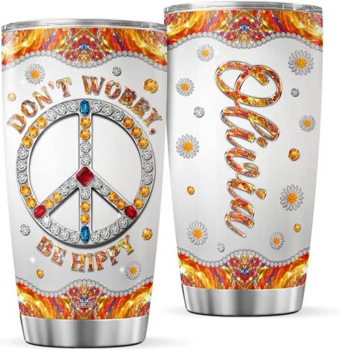 Vista 10 de CUBICER Vasos de café personalizados con tapa, tazas de viaje de mariposa para amantes de los animales, mujeres, niñas, niños, vaso de acero