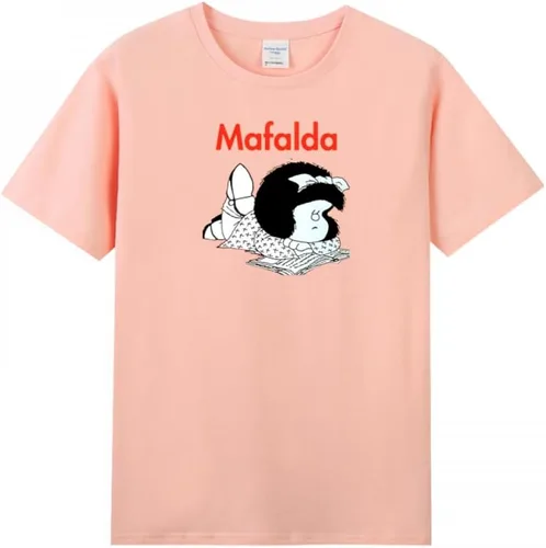 Vista 7 de Mafalda Read Book - Camiseta de manga corta para mujer adulta Negro