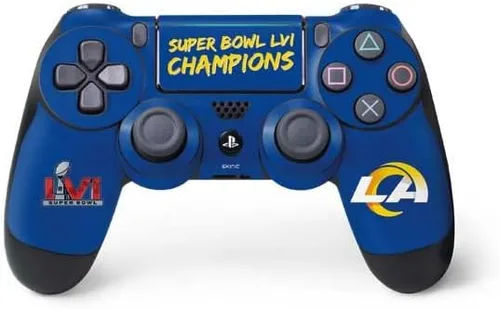 Vista 6 de Los Angeles Rams NFL PS4 Pro/slim driver Piel – Los Angeles Rams Blanco y Negro
