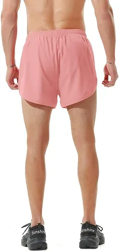 Vista 3 de TENJOY Pantalones cortos de correr para hombre, pantalones cortos de entrenamiento atlético para hombre, pantalones cortos deportivos de 3 pulgadas