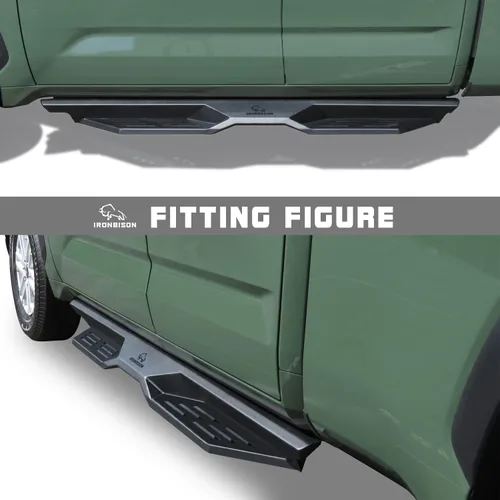 Vista 2 de IRONBISON Defender Step - Estribos compatibles con Toyota Tundra 2022-2026, camioneta de doble cabina y camioneta Tundra, escalones laterales