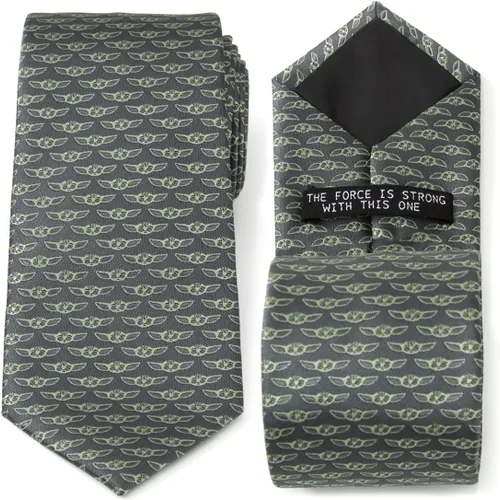 Vista 2 de Cufflinks Inc. Corbatas de poliéster de Star Wars y The Mandalorian, con licencia oficial de Lucasfilm LTD