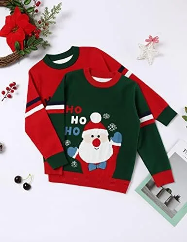 Vista 7 de Suéter de Navidad para bebé, niña, niño, suéter de manga larga, suéter de Navidad unisex de punto